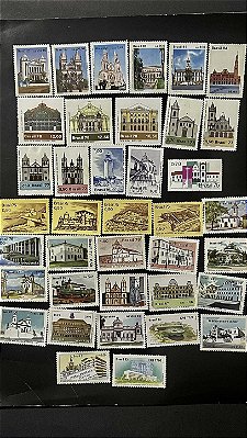 38 Selos Comemorativos do Brasil - Temáticos - Predios e Monumentos - Mint - ref.760