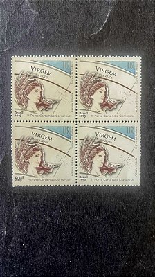 Quadra de Selos do Brasil - Signos do Zodiaco - Virgem - Brasil 2019 - Mint - ref.761