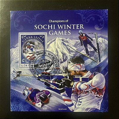Bloco Grande de Selos Estrangeiros - Sochi Winter Games - Sierra Leone - ref.780