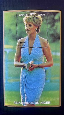 Bloco de Selos Estrangeiros - Republique du Niger - Princesa Diana - Mint - ref.701