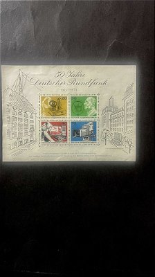 Bloco de Selos de Deutsche Bundespost Berlin - Deutscher Rundfunk - ref.792