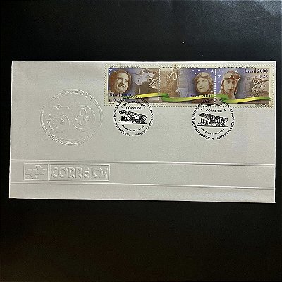 Envelope Comemorativo com Carimbo e Selo - Mulheres Aviadoras - Pioneiras da Aviação no Brasil - 2000 - EPD092 - ref.815