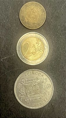 03 Moedas Estrangeiras - Espanha - 1947 - 1949 - 2022 - Mbc-sob - ref.822