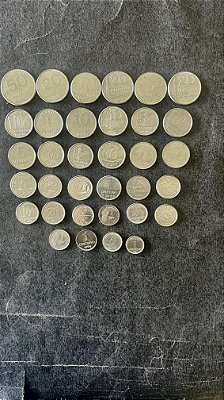 34 Moedas do Brasil Diferentes - Aço Inoxidável - Mbc - ref.835
