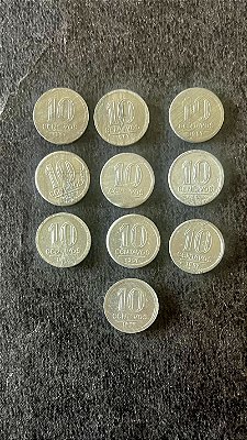 10 Moedas de Aluminio do Brasil - 10 Centavos - Bc - ref.836