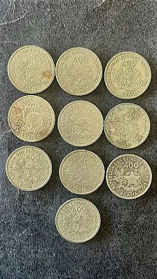 10 Moedas de Cupro Niquel do Brasil - 400 Réis - 1901 - Mbc - ref.843