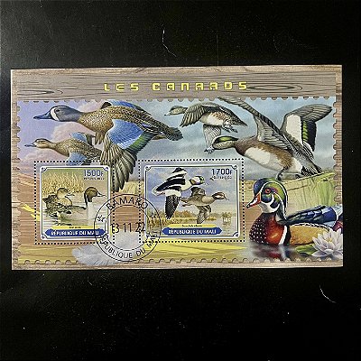 Bloco de Selos Estrangeiros - Republique du Mali - Os Pato - Les Canards - 2022 - ref.846
