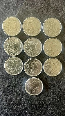 10 Moedas de Aço Inoxidável do Brasil - 50 Cruzeiros - 1992 - Mbc - ref.880