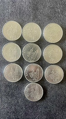 10 Moedas de Aço Inoxidável do Brasil - 20 Cruzeiros - 1983 - Mbc - ref.911