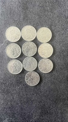 10 Moedas de Aço Inoxidável do Brasil - 5 Centavos - 1969 - Mbc - ref.912