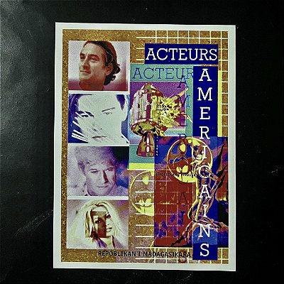Bloco de Selos Estrangeiros - Repoblikan`I Madagasikara - Acteurs Americains - Atores Americanos - 1999 - Mint - ref.931