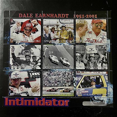 Bloco de Selos Estrangeiros - Dale Earnhardt - 1951 - 2001 - O Intimidator - Mint - ref.937