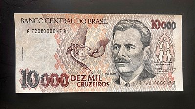 Cédula do Brasil - Dez Mil Cruzeiros - Vital Brazil - FE - ref.953