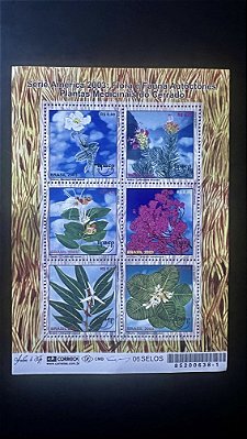 Bloco de Selos do Brasil - Plantas Medicinais do Cerrado - 2003 - Mint - ref.955