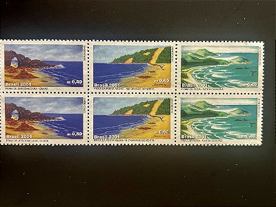 Série de Selos do Brasil - Praias Brasileiras - 2001- Mint - ref.981
