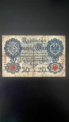 Cedula Estrangeira - Reichsbanknote de 20 Mark - 1914 - Bc - ref.982