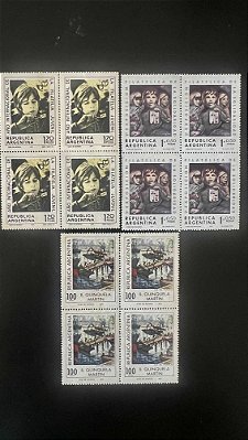 03 Quadras de Selos Estrangeiros - Argentina - Novos - ref.987