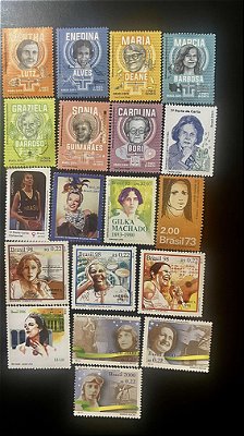 19 Selos Comemorativos do Brasil - Mulheres - Mint - ref.1011
