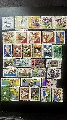 33 Selos Comemorativos do Brasil - Temáticos - Esportes - Mint - ref.1014