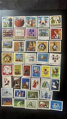 41 Selos Comemorativos do Brasil - Temáticos - Natal - Mint - ref.1016