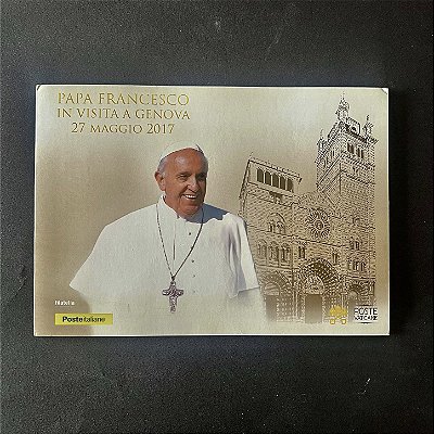 Encarte com 02 Envelopes Comemorativos - Papa Francesco in Visita a Genova - 2017 - ref.1036