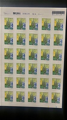 Folha Completa de 30 Selos Regulares do Brasil - Trompete - 2002 - Mint - ref.1040