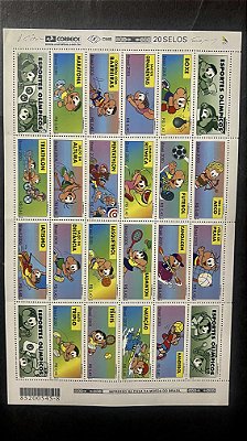 Folha Completa de Selos do Brasil - Esportes Olimpicos - Turma da Monica - 2000 - Mint - ref.1050