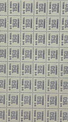 Folha Completa de 110 Selos Regulares do Brasil - CR$.150,00 - Mint - ref.1061 - folha irá dobrada