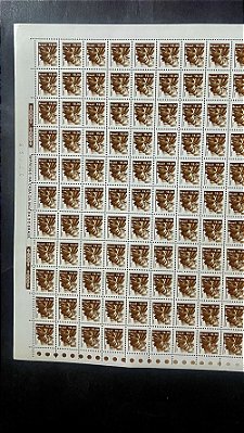 Folha Completa de 110 Selos Regulares do Brasil - CR$.10,00 - Banana - Mint - ref.1071 - folha irá dobrada