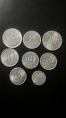 08 Moedas do Brasil de Aluminio- - Mbc - ref.1114