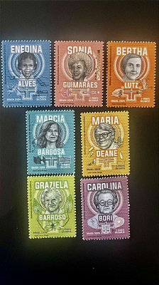 07 Selos do Brasil - Mulheres Pioneiras - 2024 - Mint - ref.2010
