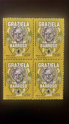 Quadra de Selos do Brasil - Mulheres Pioneiras - Graziela Barbosa - 2024 - Mint - ref. 2011