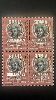 Quadra de Selos do Brasil - Mulheres Pioneiras - Sonia Guimaraes - 2024 - Mint - ref.2015