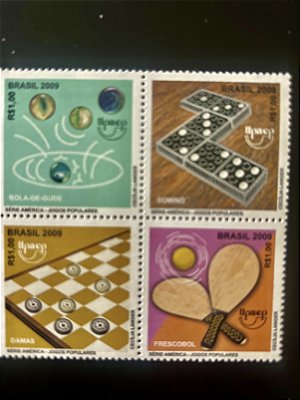 Série de Selos do Brasil - Jogos Populares - 2009 - Mint - ref.2026