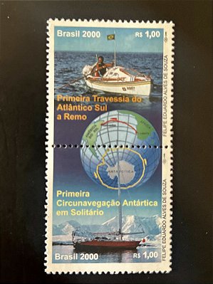 Serie de Selos do Brasil - Travessia do Atlantico Sul a Remo - 2000 - Mint - ref.2030