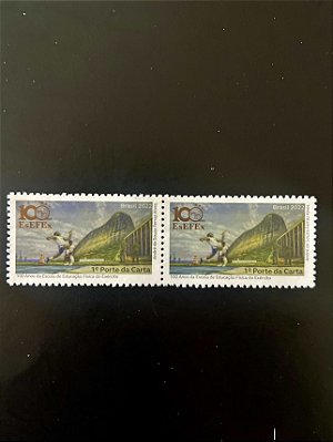02 Selos do Brasil - 100 Anos da Escola de Educação Fisica - 2022 - Mint - ref.2034
