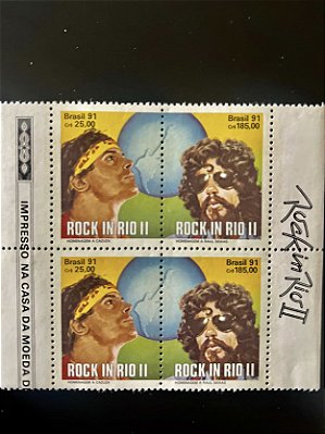 Série de Selos do Brasil - Rock in Rio II - 1991 - Mint - ref.2037