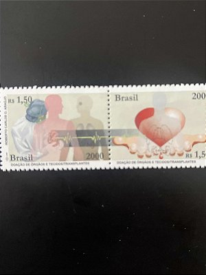 Série de Selos do Brasil - Doação de Orgãos e Tecidos - 2000 - Mint - ref.2040