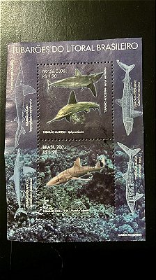 Bloco de Selos do Brasil - Tubarões do Litoral Brasileiro - 2006 - ref.2042