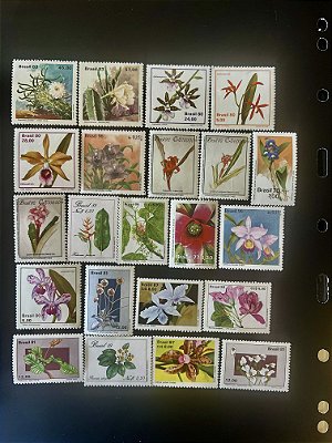 22 Selos Comemorativos do Brasil - Tematicos - Flora - Mint - ref. 2027