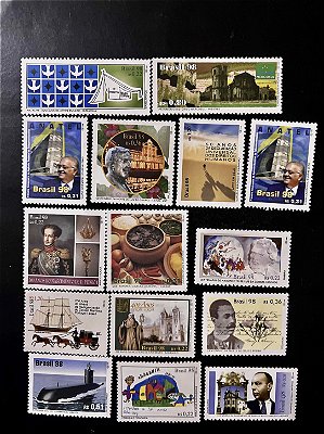 14 Selos Comemorativos do Brasil - Ano 1998 - Mint - ref.2072