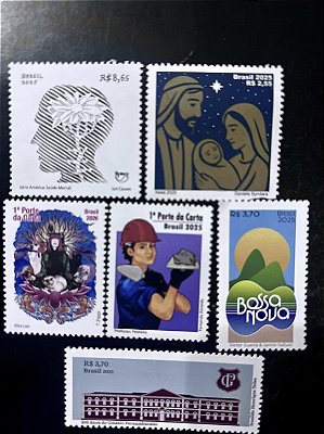 06 Selos Comemorativos do Brasil - Ano 2025 - Mint - ref.2076