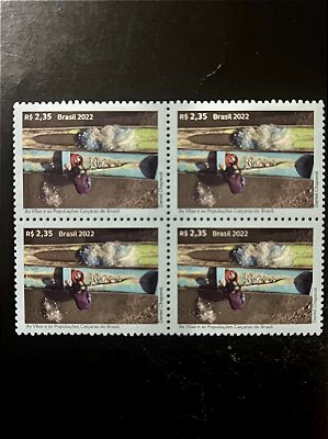 Quadra de Selos Comemorativos do Brasil - As Vilas e as Populações Caiçaras - 2022 - Mint - ref.2085