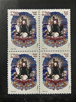 Quadra de Selos Comemorativos do Brasil - Rita Lee - 2026 - Mint - ref.2094