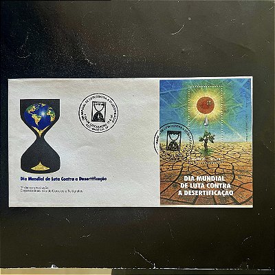 Envelope Comemorativo com Carimbo e Selo - Dia Mundial de Luta contra Desertificação - 1996 - FDC678 - ref.2099