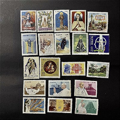 20 de Selos Comemorativos do Brasil - Temáticos - Tema Religioso - Mint - ref.2113