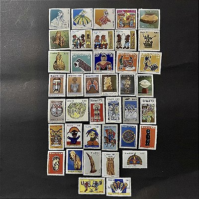 40 Selos Comemorativos do Brasil - Temáticos - Folclore , Artefatos antigos - Mint - ref.2116