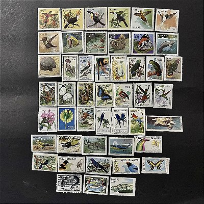 47 Selos Comemorativos do Brasil - Temáticos - Fauna - Mint - ref.2120