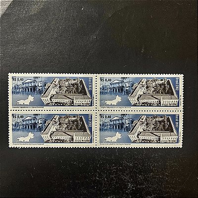 Quadra de Selos Comemorativos do Brasil - Predios e Monumentos Historicos Nacionais- 2002 - Mint - ref.2129