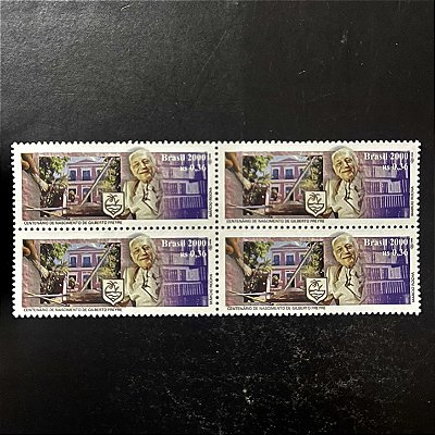 Quadra de Selos Comemorativos do Brasil - Centenário do Nascimento de Gilberto Freyre - 2000 - Mint - ref.2144
